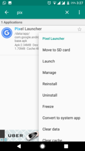 Pixel Launcher Image showing alt text