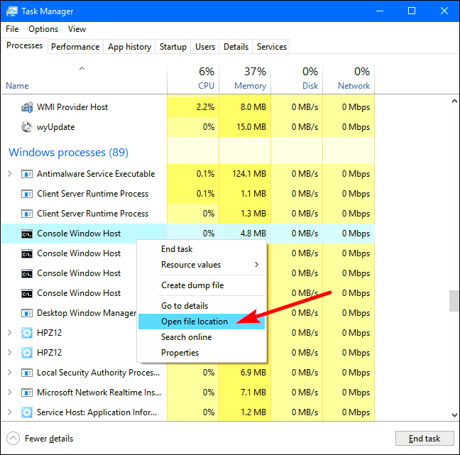 console-window-host